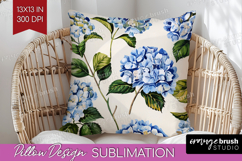 Summer Flowers Pillow Sublimation - Floral Pillow Cover PNG Product Image 1