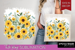 Summer Flowers Tote Bag - Floral Tote Bag PNG Sublimation Product Image 1