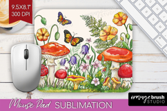 Summer Flowers Mouse Pad Sublimation - Floral Mousepad PNG Product Image 1