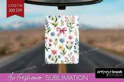 Summer Flowers Air Freshener PNG - Floral PNG Sublimation Product Image 1