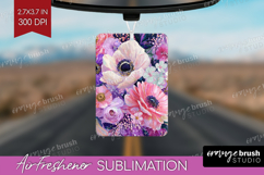 3D Flowers Air Freshener PNG - Summer PNG Sublimation Product Image 1