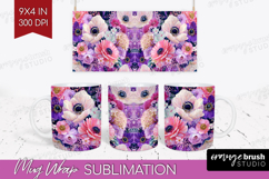 3D Flowers Mug Wrap - Summer Mug PNG Sublimation Product Image 1