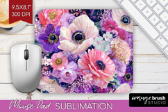 3D Flowers Mouse Pad Sublimation - Summer Mousepad PNG Product Image 1
