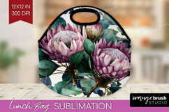 3D Flowers Lunch Bag - Summer Lunch Bug PNG Sublimation Product Image 1