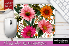 3D Flowers Mouse Pad Sublimation - Summer Mousepad PNG Product Image 1