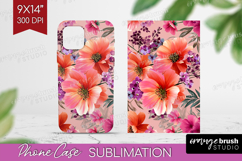 3D Flowers Phone Case PNG - Summer Case PNG Sublimation Product Image 1