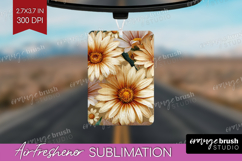 3D Flowers Air Freshener PNG - Summer PNG Sublimation Product Image 1