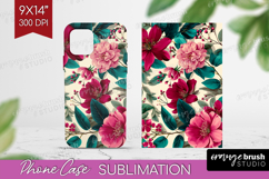 3D Flowers Phone Case PNG - Summer Case PNG Sublimation Product Image 1