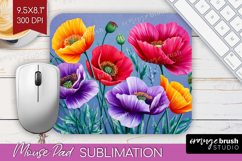 3D Flowers Mouse Pad Sublimation - Summer Mousepad PNG Product Image 1
