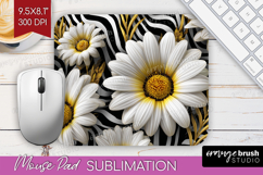 3D Flowers Mouse Pad Sublimation - Summer Mousepad PNG Product Image 1