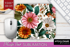 3D Flowers Mouse Pad Sublimation - Summer Mousepad PNG Product Image 1
