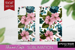 3D Flowers Phone Case PNG - Summer Case PNG Sublimation Product Image 1