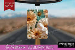 3D Flowers Air Freshener PNG - Summer PNG Sublimation Product Image 1