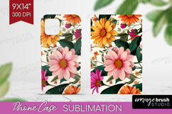 3D Flowers Phone Case PNG - Summer Case PNG Sublimation Product Image 1