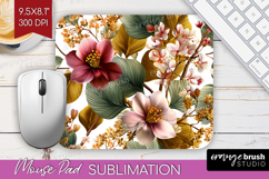 3D Flowers Mouse Pad Sublimation - Summer Mousepad PNG Product Image 1