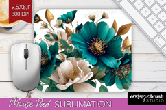 3D Flowers Mouse Pad Sublimation - Summer Mousepad PNG Product Image 1