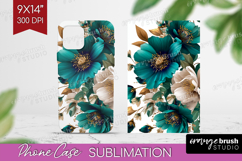 3D Flowers Phone Case PNG - Summer Case PNG Sublimation Product Image 1
