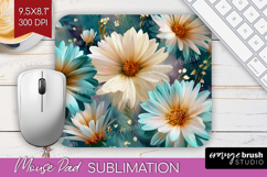 3D Flowers Mouse Pad Sublimation - Summer Mousepad PNG Product Image 1