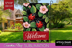 Summer Garden Flag Sublimation - Sping Welcome Sign PNG Product Image 1