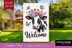 Summer Garden Flag Sublimation - Sping Welcome Sign PNG Product Image 1