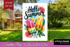 Summer Garden Flag Sublimation - Sping Welcome Sign PNG Product Image 1