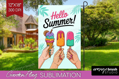 Summer Garden Flag Sublimation - Sping Welcome Sign PNG Product Image 1