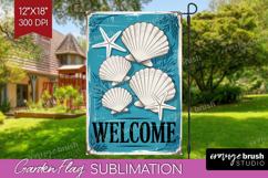 Summer Garden Flag Sublimation - Sping Welcome Sign PNG Product Image 1