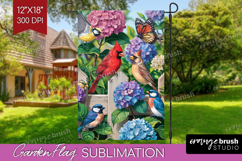 Summer Garden Flag Sublimation - Sping Welcome Sign PNG Product Image 1