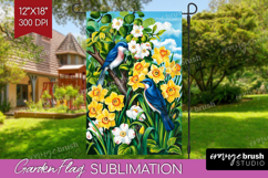 Summer Garden Flag Sublimation - Sping Welcome Sign PNG Product Image 1