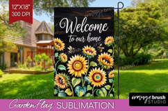 Summer Garden Flag Sublimation - Sping Welcome Sign PNG Product Image 1