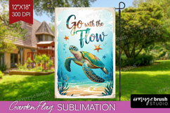 Summer Garden Flag Sublimation - Sping Welcome Sign PNG Product Image 1