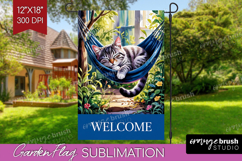 Summer Garden Flag Sublimation - Sping Welcome Sign PNG Product Image 1