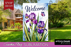Summer Garden Flag Sublimation - Sping Welcome Sign PNG Product Image 1