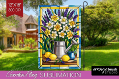 Summer Garden Flag Sublimation - Sping Welcome Sign PNG Product Image 1