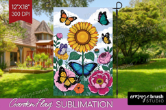 Summer Garden Flag Sublimation - Sping Welcome Sign PNG Product Image 1