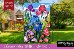 Summer Garden Flag Sublimation - Sping Welcome Sign PNG Product Image 1