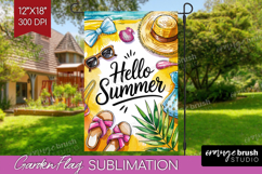 Summer Garden Flag Sublimation - Sping Welcome Sign PNG Product Image 1