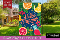 Summer Garden Flag Sublimation - Sping Welcome Sign PNG Product Image 1