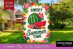 Summer Garden Flag Sublimation - Sping Welcome Sign PNG Product Image 1
