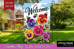 Summer Garden Flag Sublimation - Sping Welcome Sign PNG Product Image 1