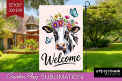 Summer Garden Flag Sublimation - Sping Welcome Sign PNG Product Image 1