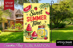 Summer Garden Flag Sublimation - Sping Welcome Sign PNG Product Image 1