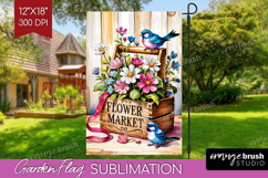 Summer Garden Flag Sublimation - Sping Welcome Sign PNG Product Image 1