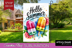 Summer Garden Flag Sublimation - Sping Welcome Sign PNG Product Image 1