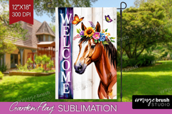 Summer Garden Flag Sublimation - Sping Welcome Sign PNG Product Image 1