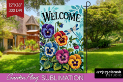 Summer Garden Flag Sublimation - Sping Welcome Sign PNG Product Image 1