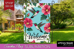 Summer Garden Flag Sublimation - Sping Welcome Sign PNG Product Image 1