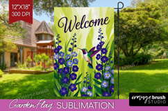 Summer Garden Flag Sublimation - Sping Welcome Sign PNG Product Image 1
