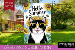 Summer Garden Flag Sublimation - Sping Welcome Sign PNG Product Image 1