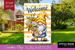Summer Garden Flag Sublimation - Sping Welcome Sign PNG Product Image 1